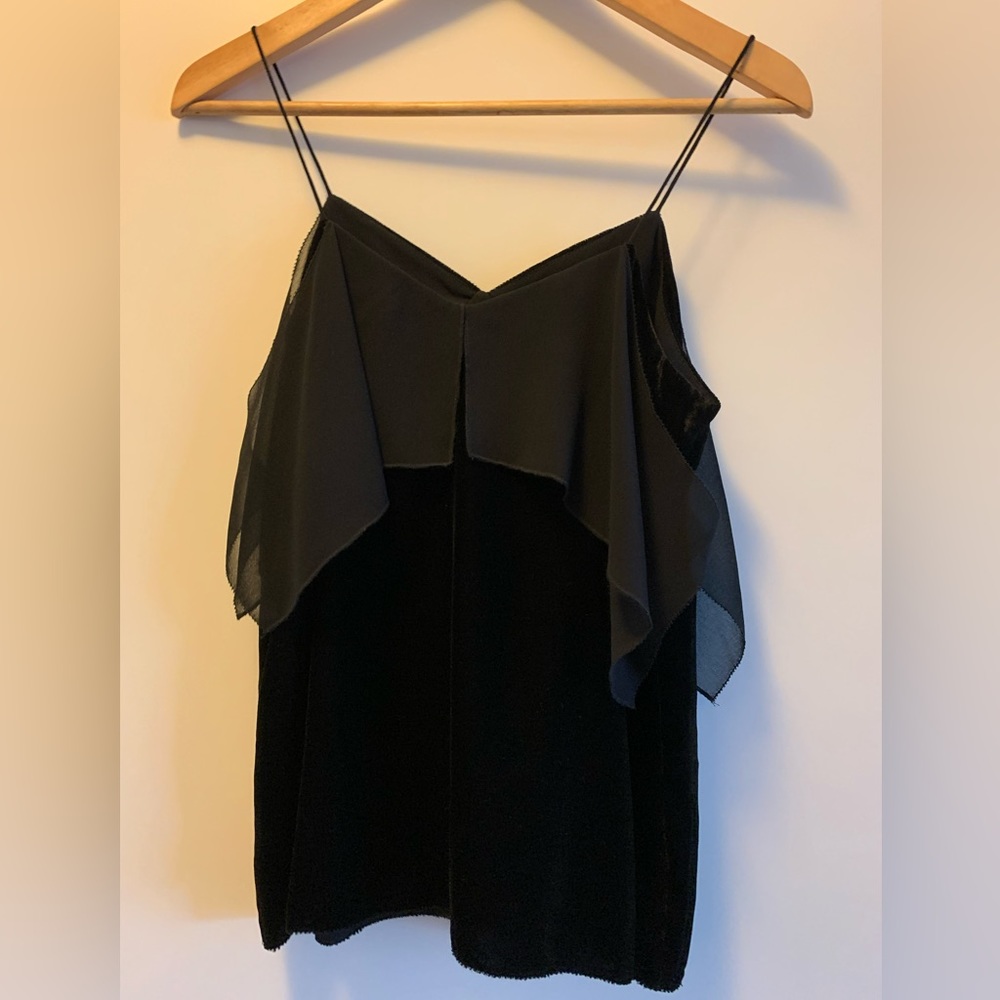 Black top with sheer details